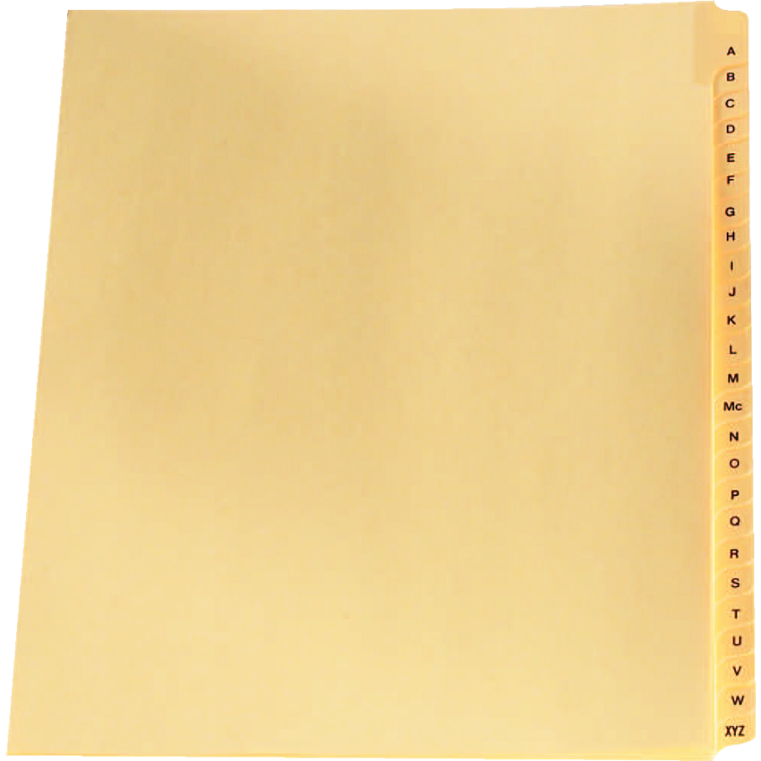 Alphabetical Legal Exhibit Dividers "C" 25/pkg