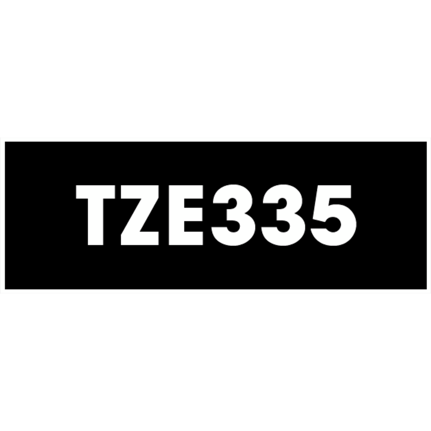 Brother® P-Touch® TZ Tape 1/2" White on Black