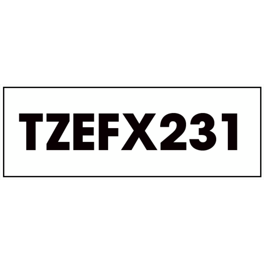Brother® P-Touch® TZ Flexible ID Laminated Tape 1/2" Black on White