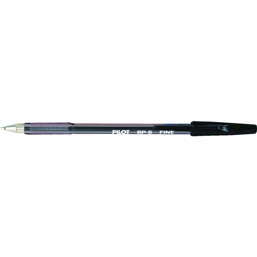 Pilot® BP-S Stick Pens Fine Point Black 12/box