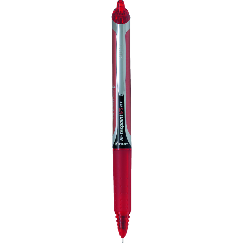 Pilot® Hi-Tecpoint Retractable Roller Pens 0.5mm Red