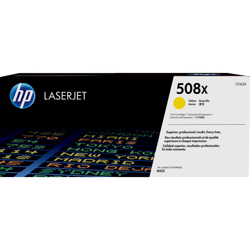 HP Laser Cartridge High Yield CF362X #508X Yellow