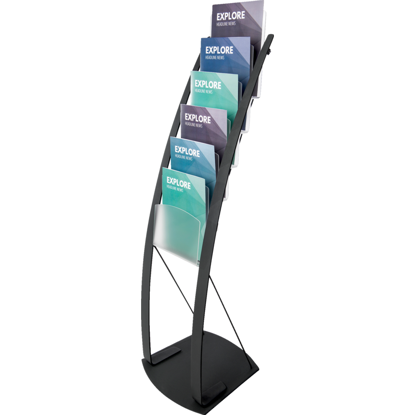 Deflecto® Contemporary Floor Display Black