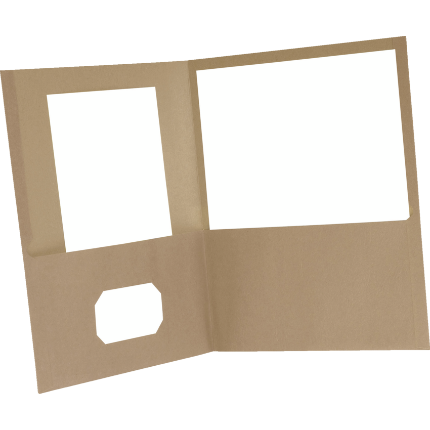 Oxford® Earthwise® Recycled Twin Pocket Portfolios Letter Natural 10/pkg