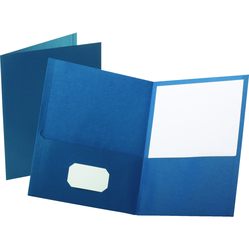 Oxford™ Twin Pocket Portfolios Blue 6/pkg