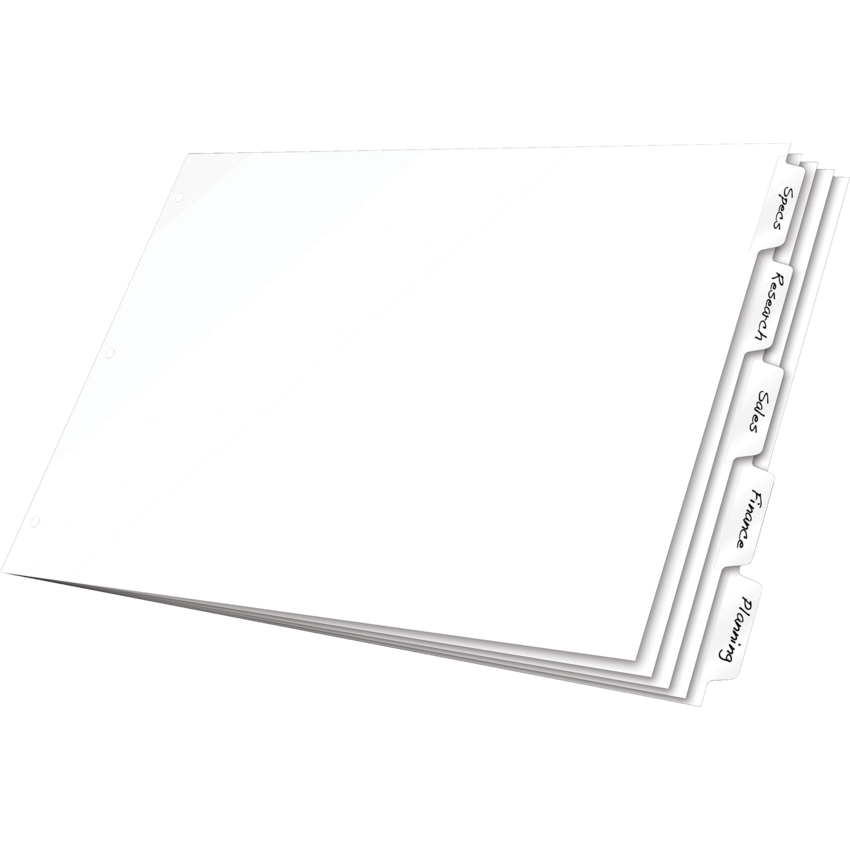 Cardinal® Write 'n Erase™ Dividers 5 Tabs