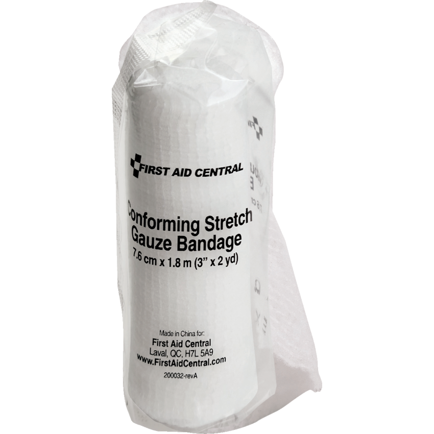 First Aid Central® Conforming Gauze Bandage Roll 3" x 6'