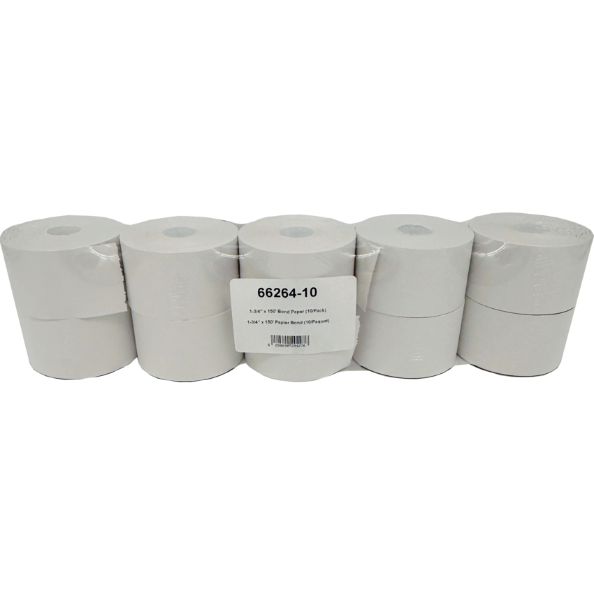 Custom Paper Bond POS Rolls 1-3/4" x 150' 10/pkg