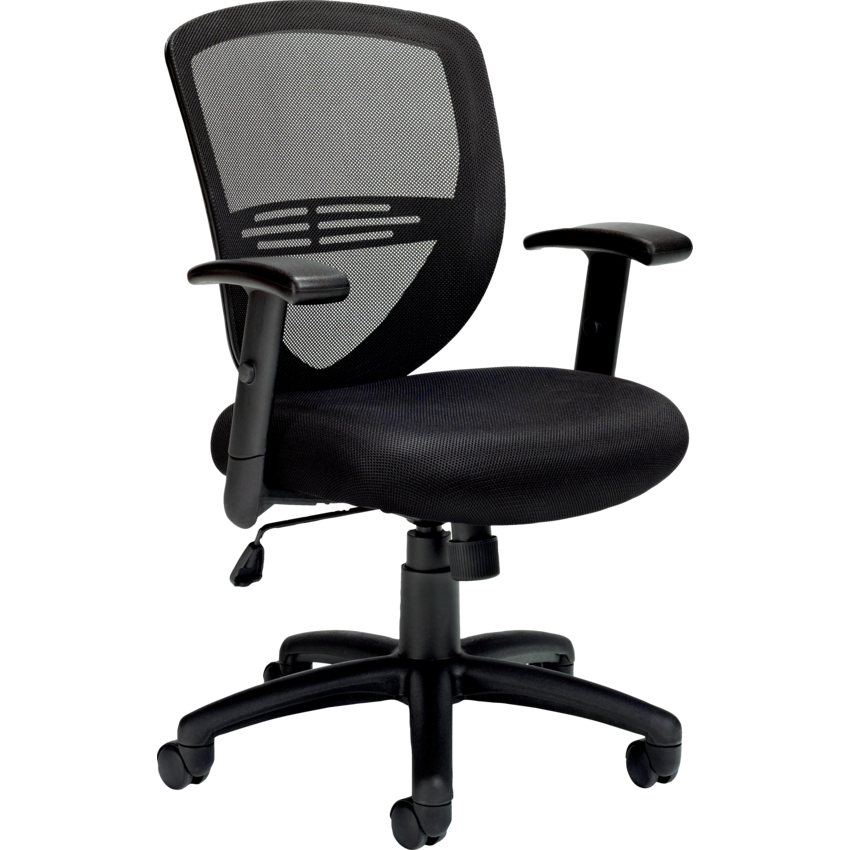 Offices to Go® Petra Tilter Chair with Adjustable Arms Medium Back Black