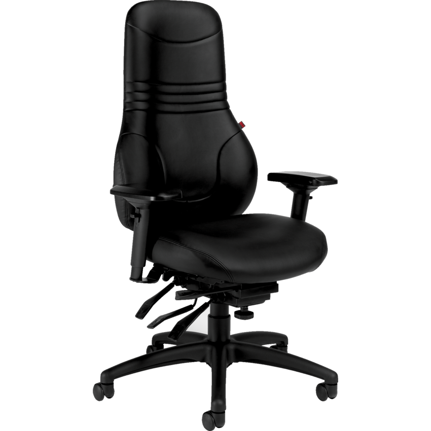Basics® Ergo Boss™ Executive Back Multi-Tilter Chair LuxPlus fabric Black