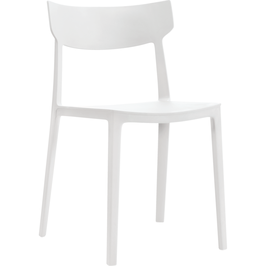 Offices to Go® Kylie Stacking Chair Plastic White