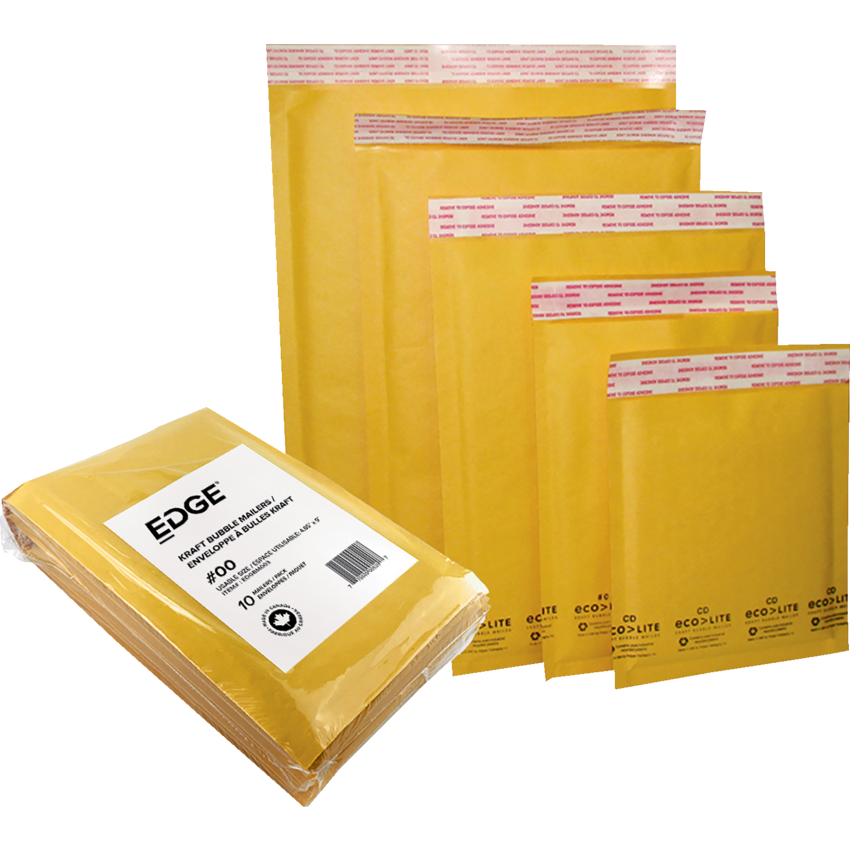 Edge® Cushioned Mailers #3 8-1/4" x 13-1/2" Golden Kraft 10/pkg