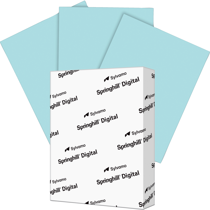 International Paper Springhill® Vellum Bristol Cover Blue 250 sheets/pkg