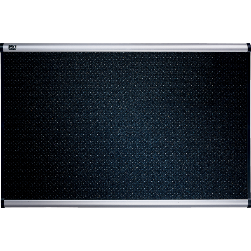 Quartet® Prestige® Black Embossed Foam Bulletin Board 48" x 36" Aluminum frame with silver finish