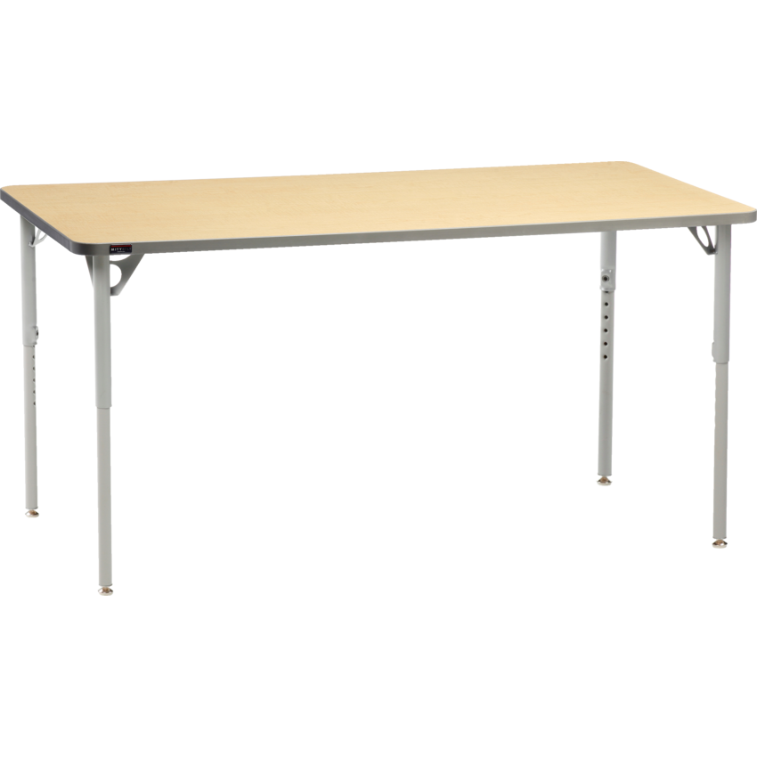 Mitybilt Aktivity Collaborative Learning Rectangle Table 30" x 72" Maple/Silver