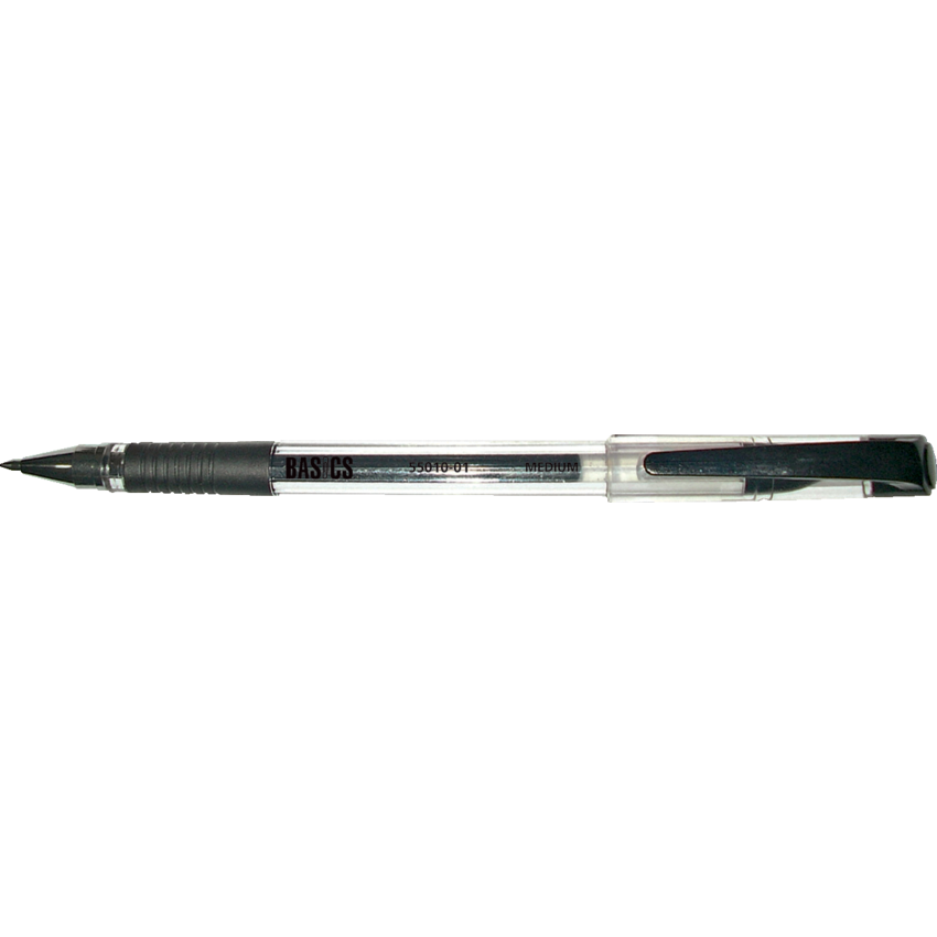 Basics® Gel Stick Pens 0.7 mm Black 12/box