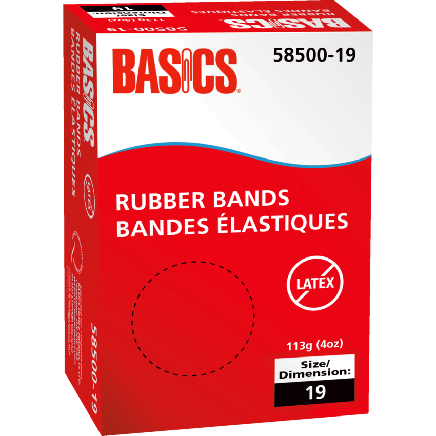Basics® Latex-Free Rubber Bands #19 4 oz
