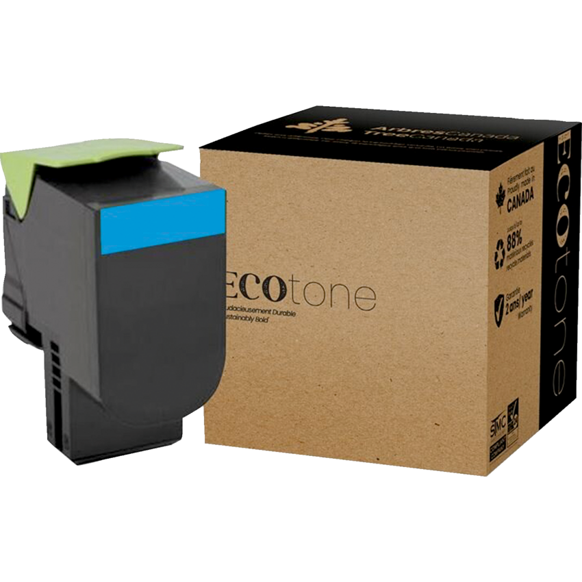 EcoTone® Remanufactured Laser Cartridge (Lex 78C1XC0) Cyan