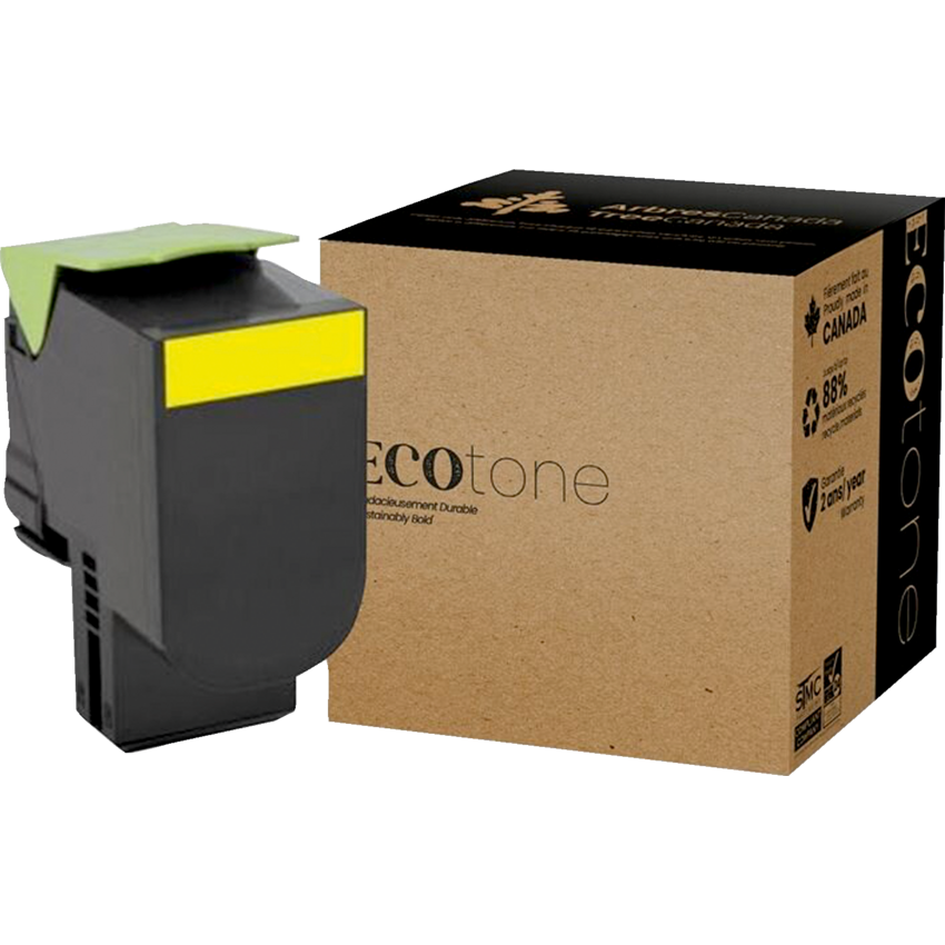 EcoTone® Remanufactured Laser Cartridge (Lex 78C1XY0) Yellow