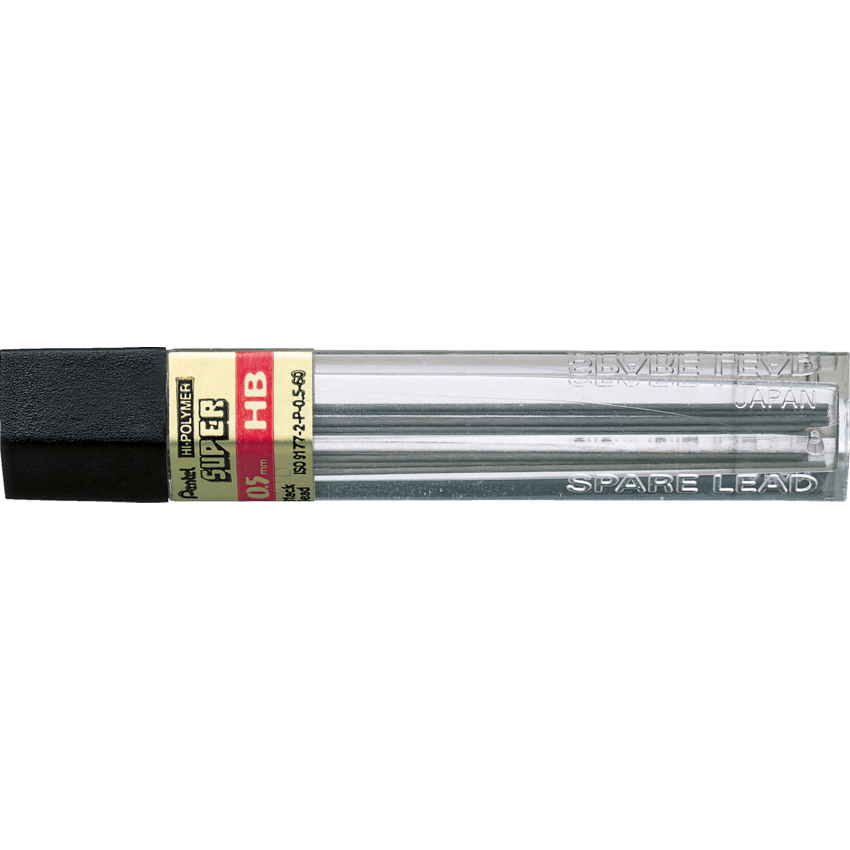 Pentel® Super Hi-Polymer® Pencil Leads HB 0.5 mm 12 leads per package 12 packages/box