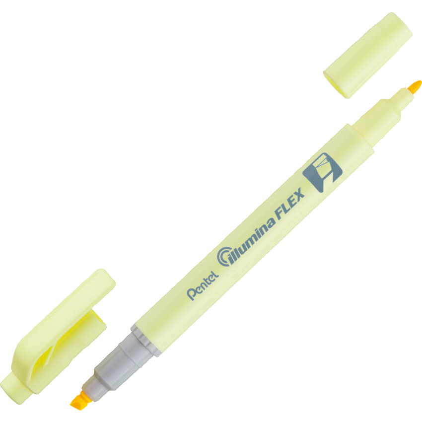 Pentel® Illumina Flex Dual Tip Highlighters Pastel Yellow 10/box
