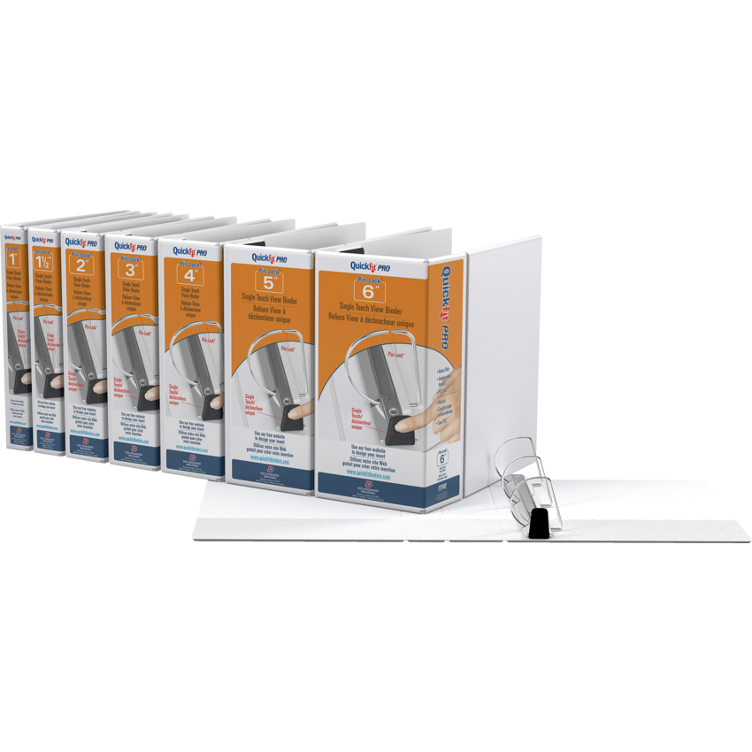 Davis Group QuickFit® PRO HD Single Touch Pin-Lock® View Binders 3" White