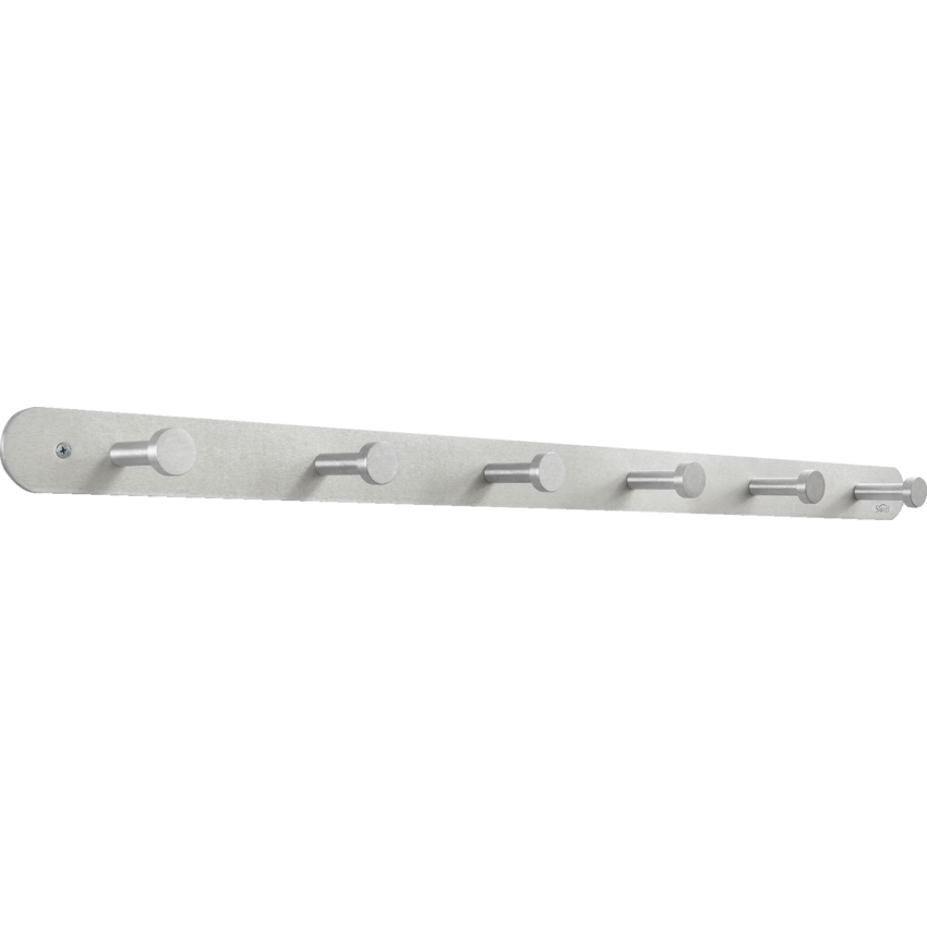Safco® Nail Head Coat Hook 6-Hook Satin Aluminum