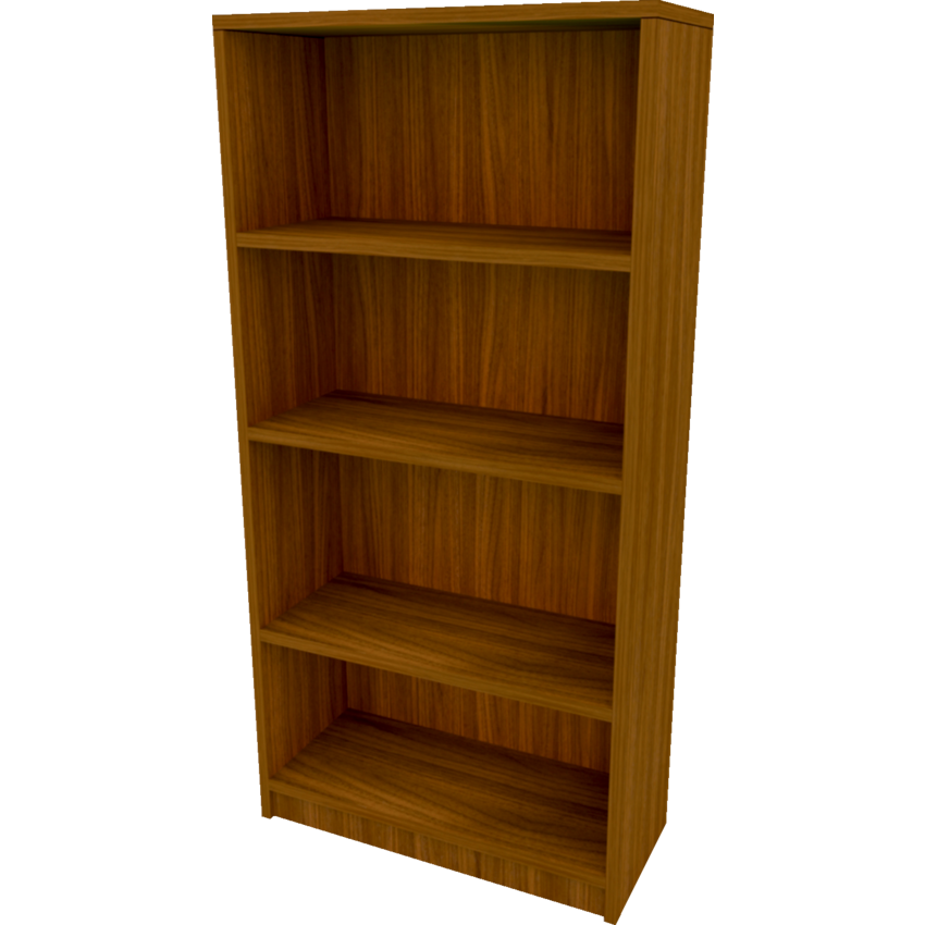 Heartwood Innovations Bookcase 4-Shelf  32"W x 14"D x 66"H Black Walnut