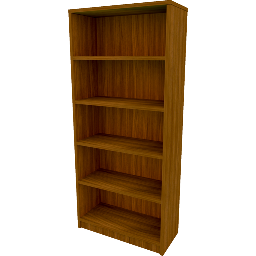 Heartwood Innovations Bookcase 5-Shelf  32"W x 14"D x 72"H Black Walnut