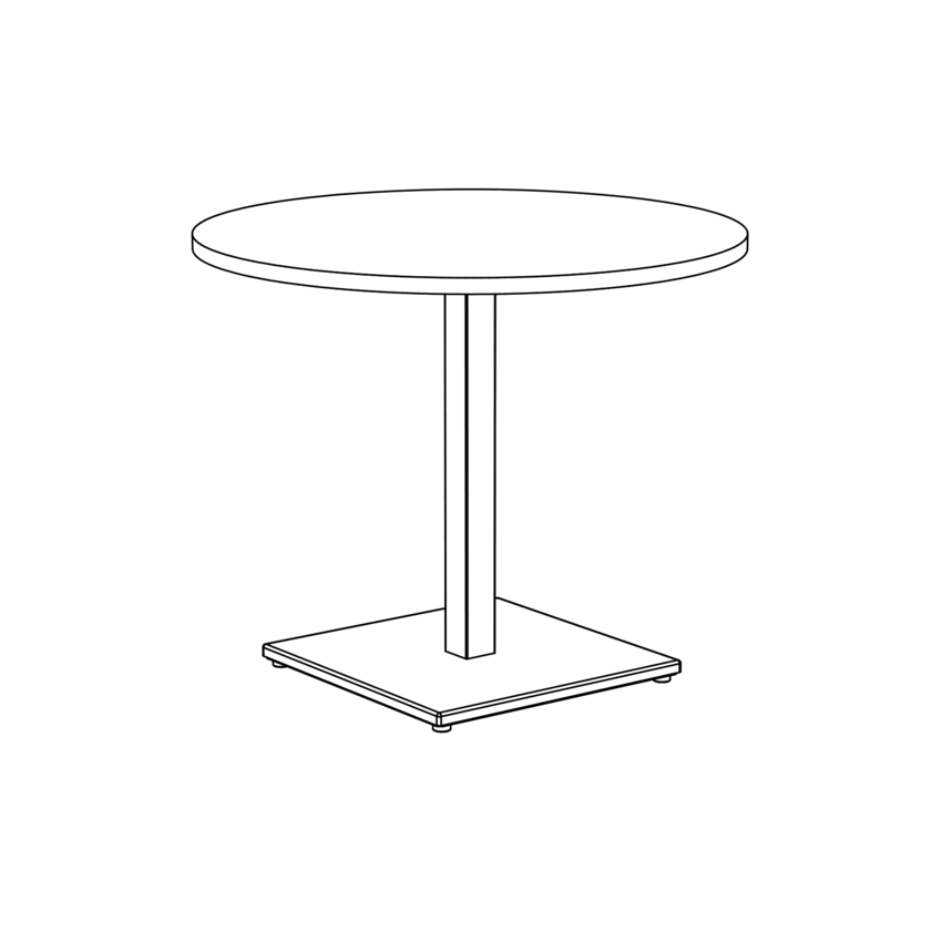 Heartwood Innovations Cafeteria Table Round 36" diameter x 30"H Grey Dusk