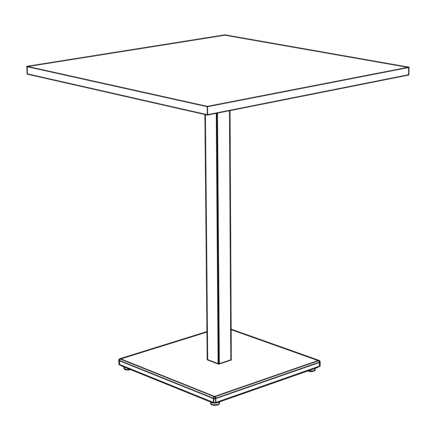 Heartwood Innovations Bar Height Table Square 36"W x 36"D x 42"H Grey Dusk