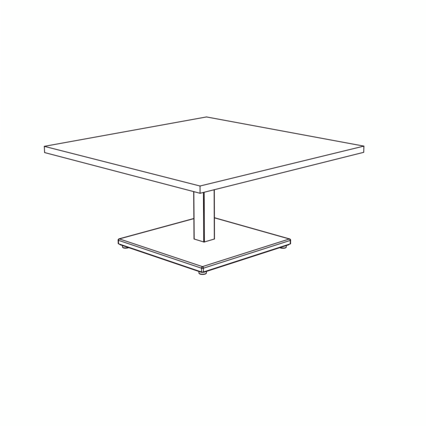 Heartwood Innovations Coffee Table Square Grey Dusk finish