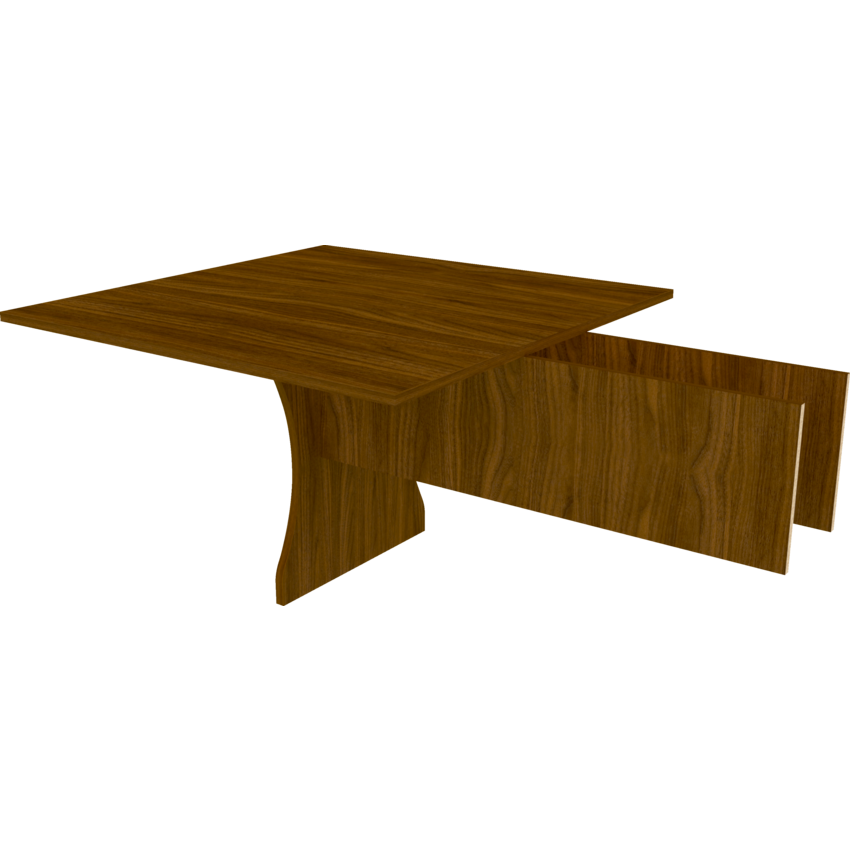 Heartwood Innovations Series Boardroom Table 48" Extension Black Walnut