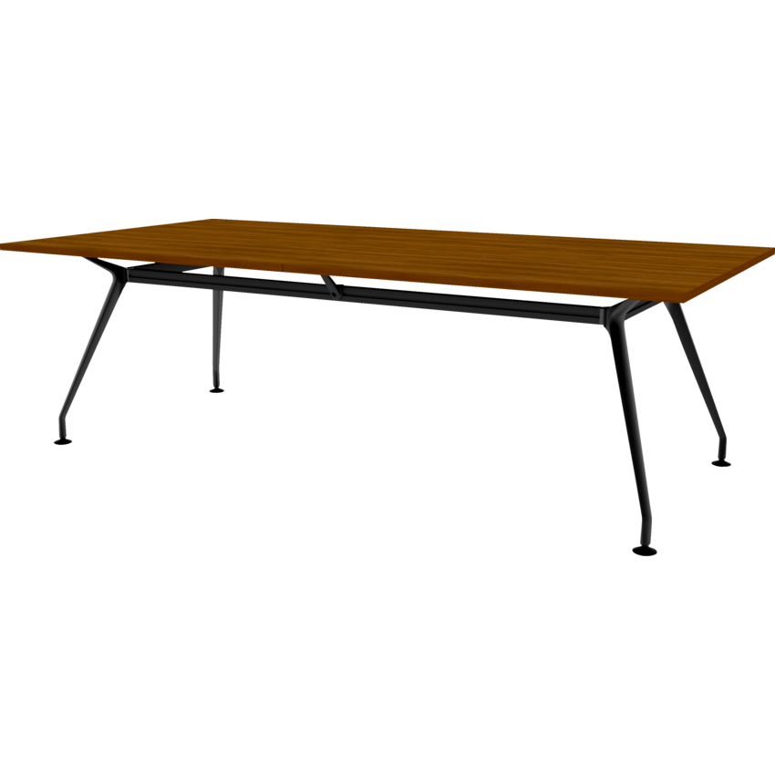 Heartwood Innovations Upscale Meeting Table Rectanglular 8 people Black Walnut/Black