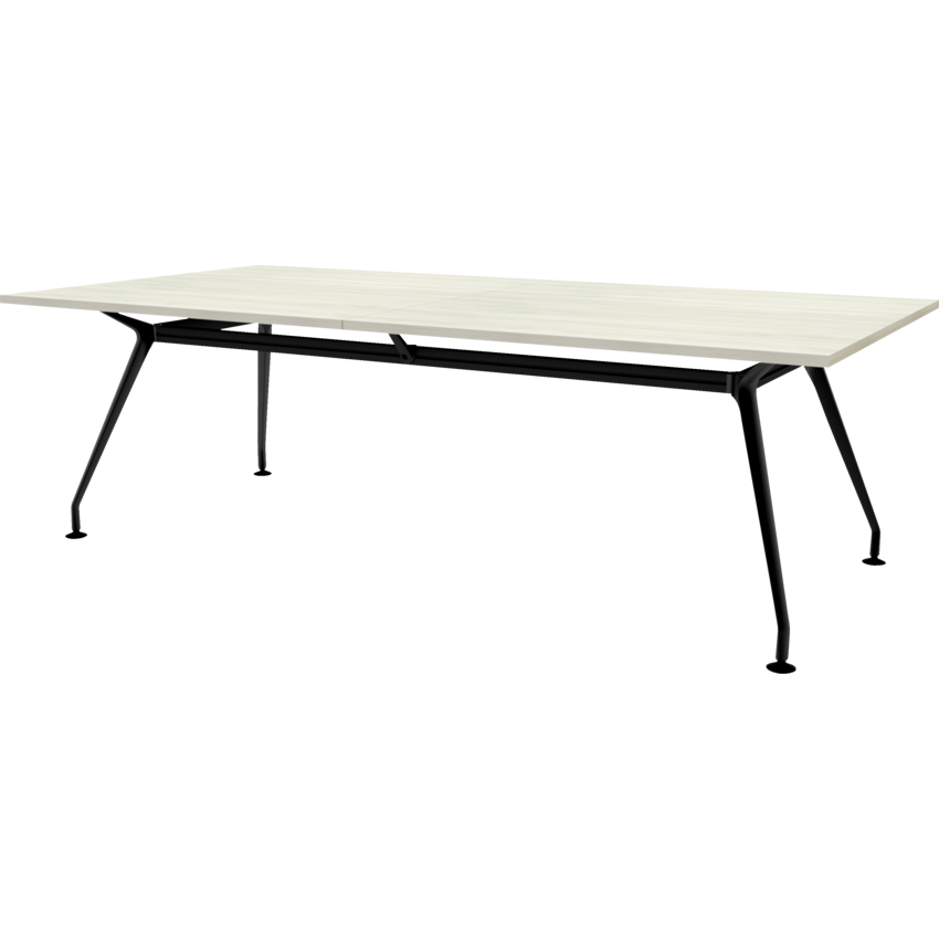 Heartwood Innovations Upscale Meeting Table Rectanglular 8 people Winter Wood/Black