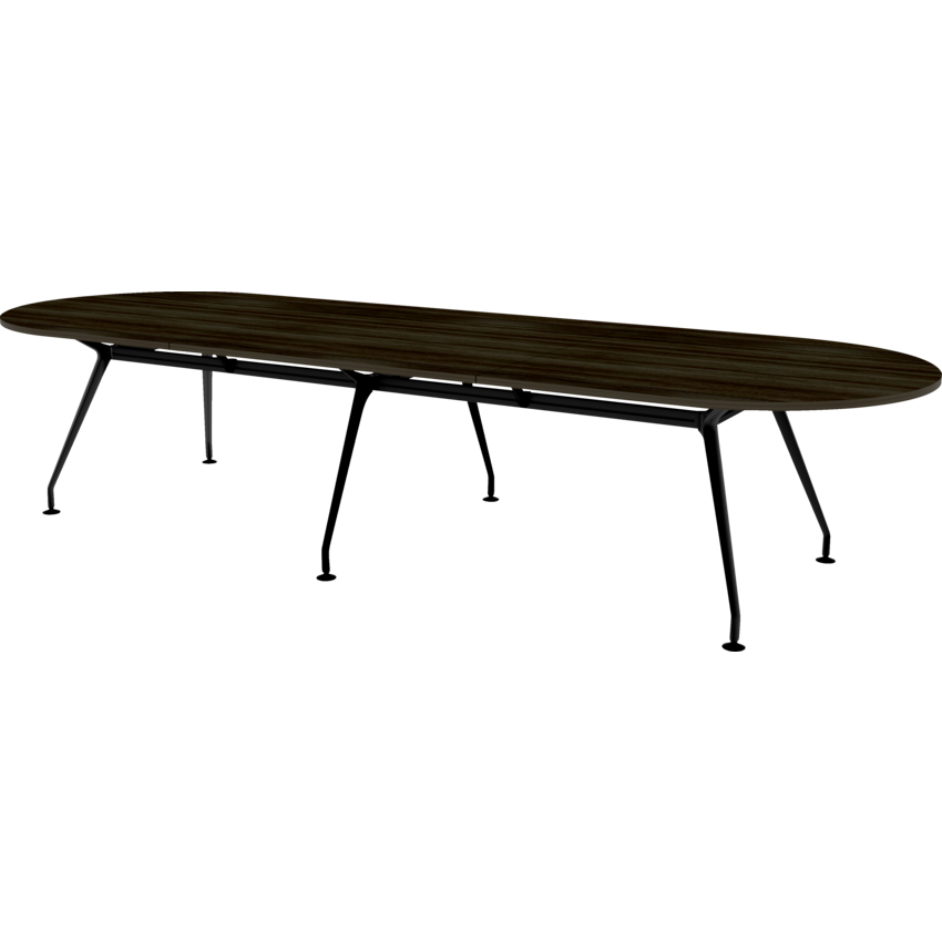 Heartwood Innovations Upscale Meeting Table Racetrack 12 people Grey Dusk/Black