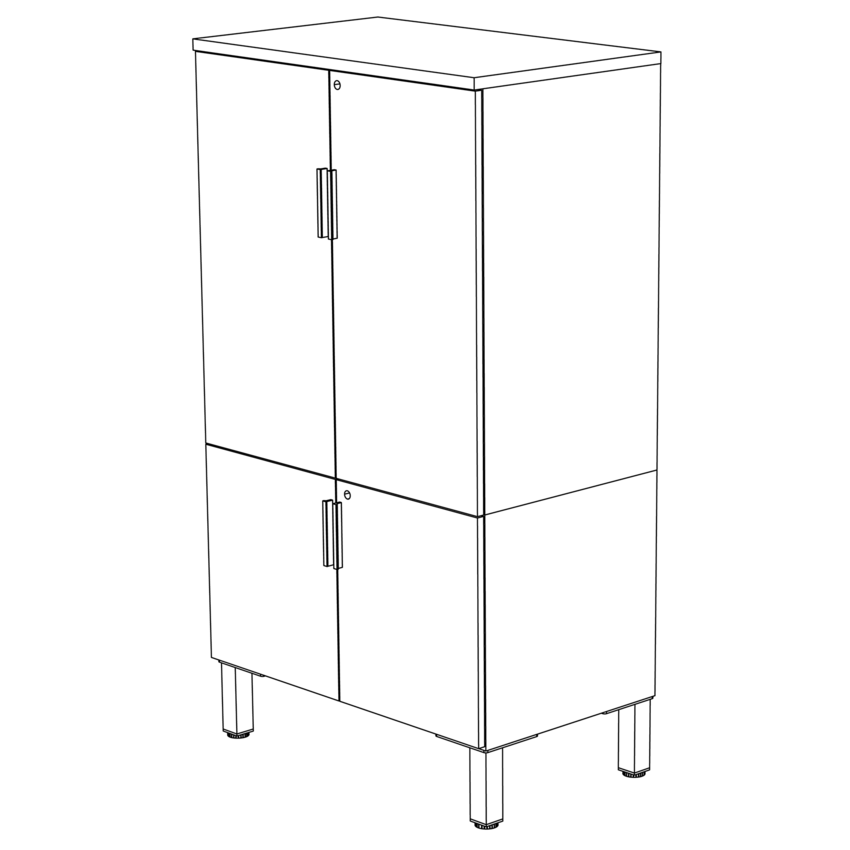 Heartwood Levels Series Tiered Workstations Cabinet Storage Grey Dusk