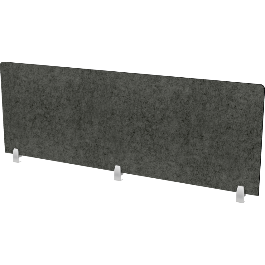 Heartwood Innovations Acoustic Panel Edge Mount 25"H x 72"W Charcoal Grey_Silver