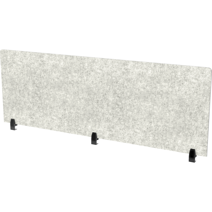 Heartwood Innovations Acoustic Panel Edge Mount 25"H x 72"W Storm Grey_Black