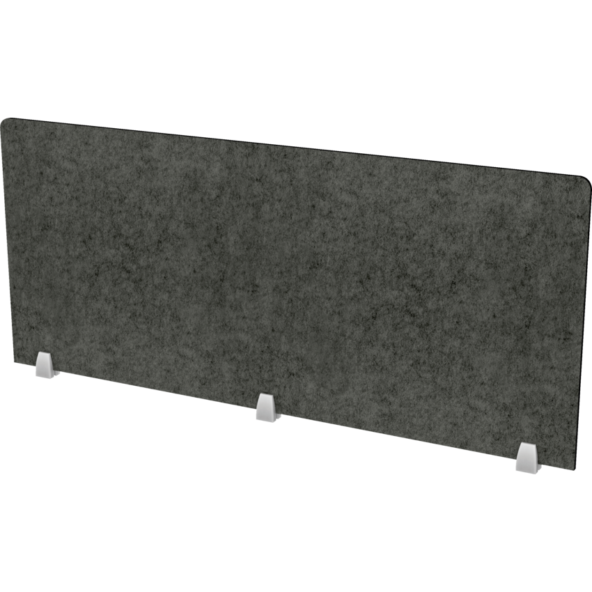Heartwood Innovations Acoustic Panel Top Mount 25"H x 60"W Charcoal Grey_Silver