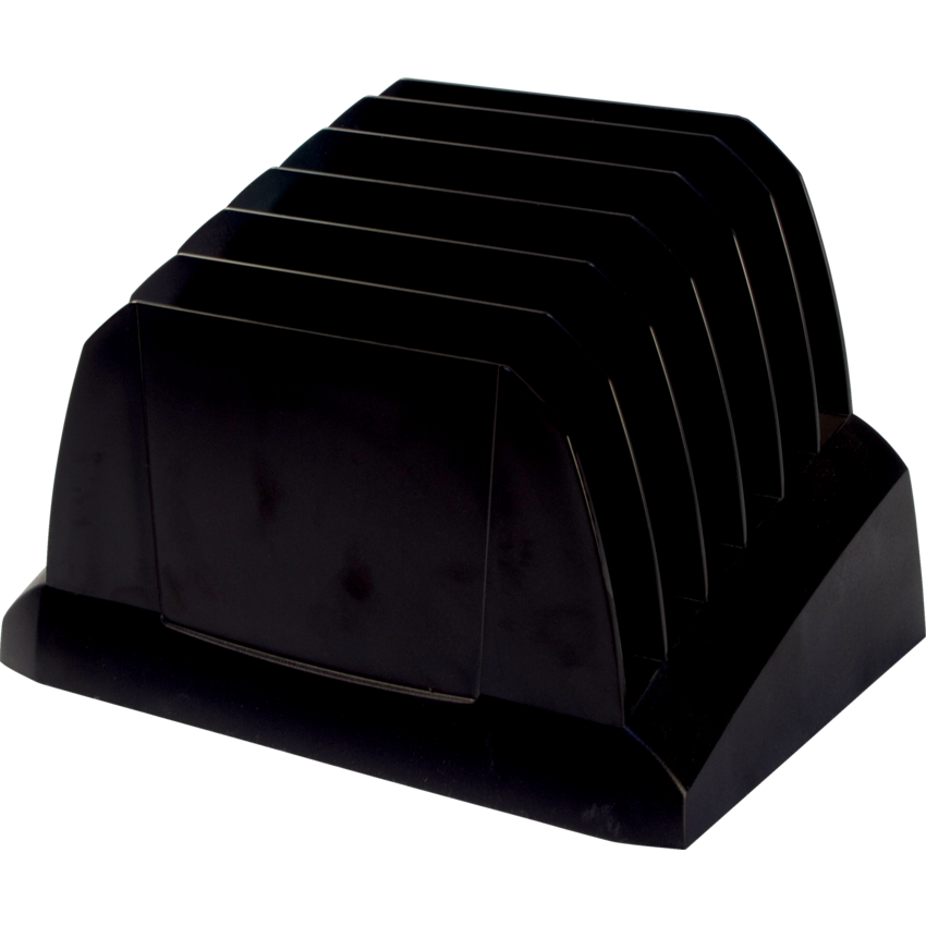 Storex® Incline Sorter 6-Compartments Black